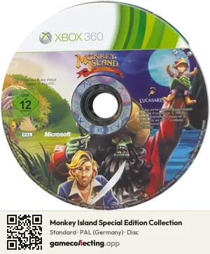 Monkey Island Special Edition Collection Xbox 360, PAL disc