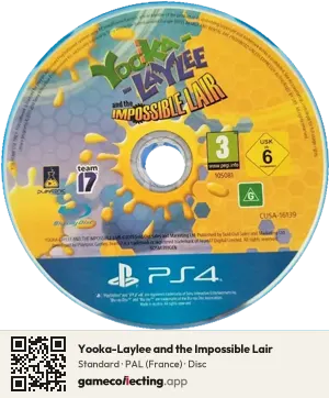 Yooka-Laylee and the Impossible Lair PlayStation 4, PAL disc