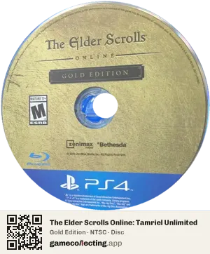 The Elder Scrolls Online: Tamriel Unlimited PlayStation 4, NTSC disc