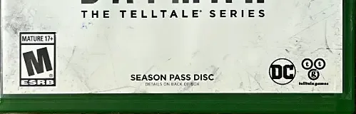 Batman: The Telltale Series, the ESRB box on its front