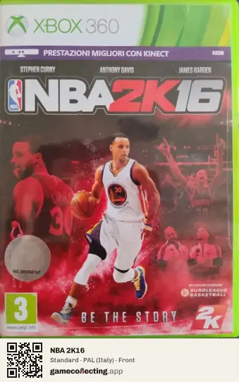 NBA 2K16 Xbox 360, Italy box front