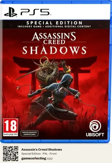 Assassin's Creed Shadows PlayStation 5, PAL box front