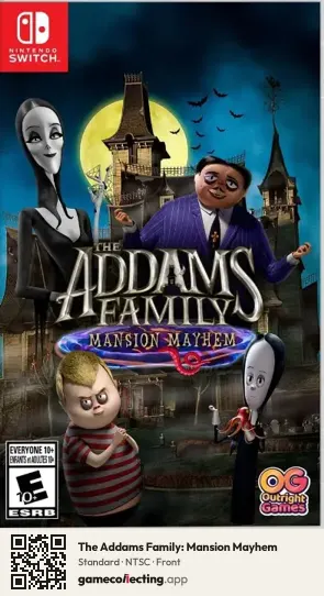 The Addams Family: Mansion Mayhem Nintendo Switch, NTSC box front