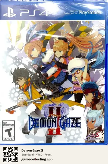 Demon Gaze II PlayStation 4, NTSC box front