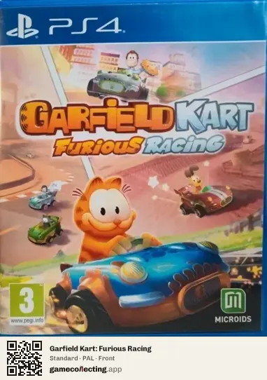 Garfield Kart: Furious Racing PlayStation 4, PAL box front