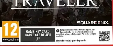 Octopath Traveler, the PEGI square on its front