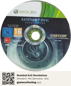 Resident Evil: Revelations Xbox 360, PAL disc