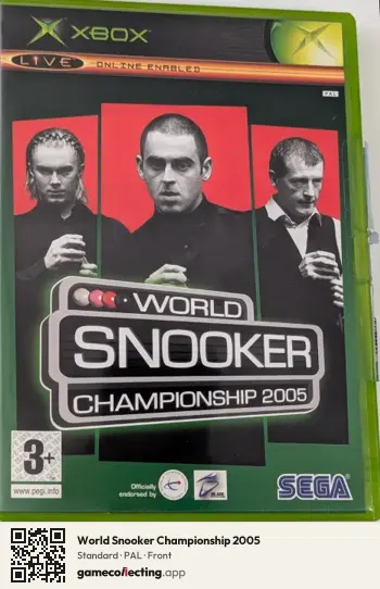 World Snooker Championship 2005 Xbox, PAL box front