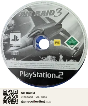 Air Raid 3 PlayStation 2, PAL disc