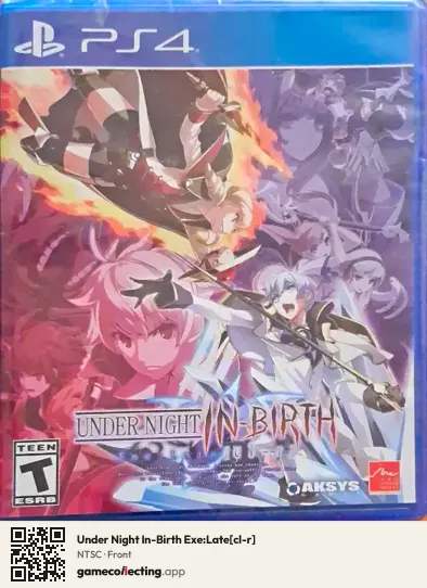 Under Night In-Birth Exe:Late[cl-r] PlayStation 4, NTSC box front