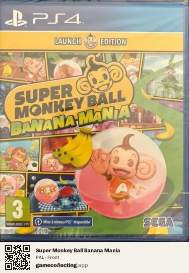 Super Monkey Ball Banana Mania PlayStation 4, PAL box front