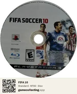 FIFA 10 PlayStation 3, NTSC disc