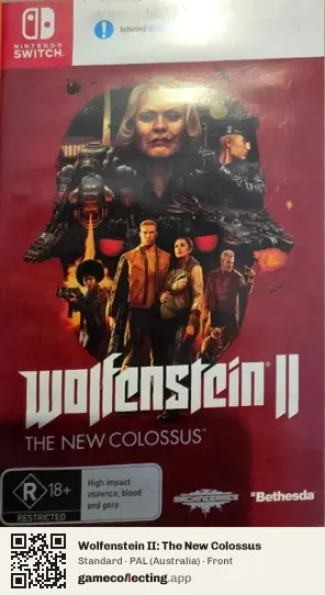 Wolfenstein II: The New Colossus Nintendo Switch, Australia box front