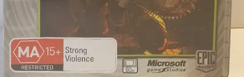 Gears of War, the Australian classification mark on its front