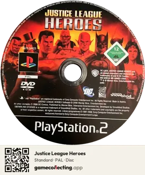 Justice League Heroes PlayStation 2, PAL disc