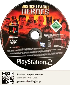 Justice League Heroes PlayStation 2, PAL disc