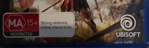Assassin's Creed Odyssey, the Australian classification mark on its front