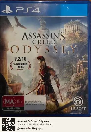Assassin's Creed Odyssey PlayStation 4, Australia box front
