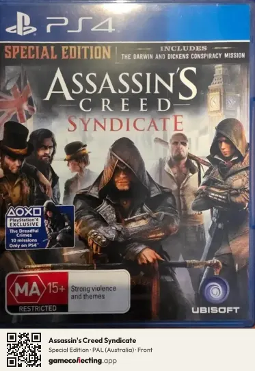 Assassin's Creed Syndicate PlayStation 4, Australia box front