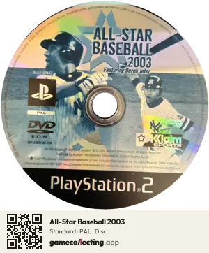 All-Star Baseball 2003 PlayStation 2, PAL disc