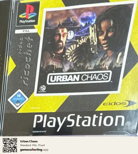 Urban Chaos PlayStation, PAL box front