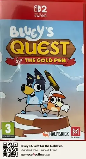 Bluey's Quest for the Gold Pen Nintendo Switch 2, France box front