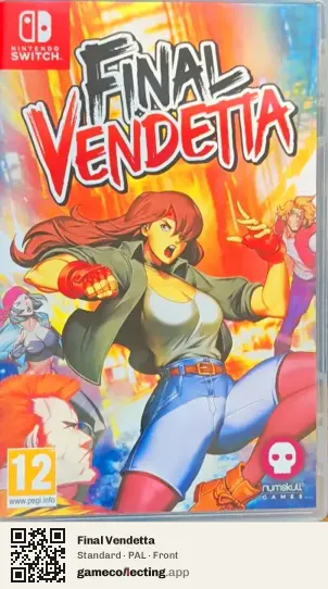 Final Vendetta Nintendo Switch, PAL box front