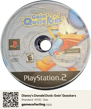 Disney's Donald Duck: Goin' Quackers PlayStation 2, NTSC disc