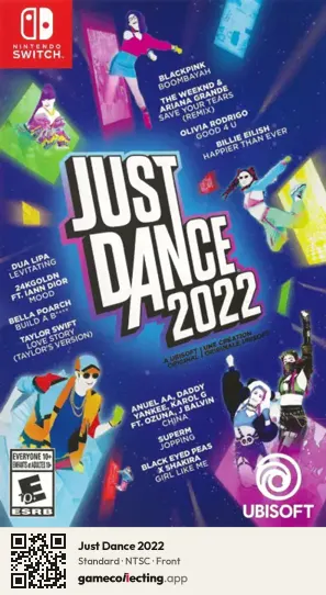 Just Dance 2022 Nintendo Switch, NTSC box front
