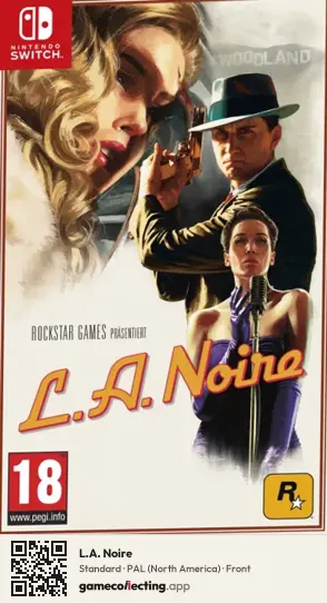 L.A. Noire Nintendo Switch, North America box front