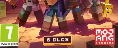 Minecraft Dungeons, the PEGI square on its front