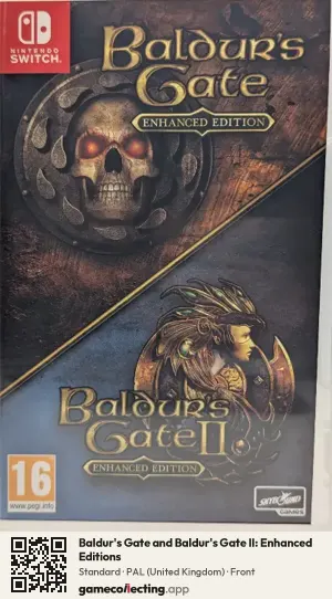Baldur's Gate and Baldur's Gate II: Enhanced Editions Nintendo Switch, United Kingdom box front