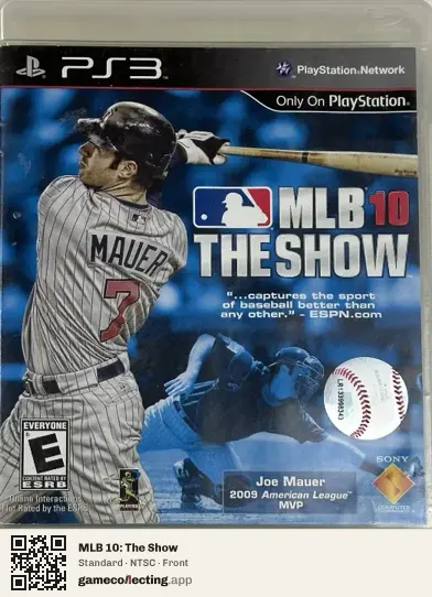 MLB 10: The Show PlayStation 3, NTSC box front