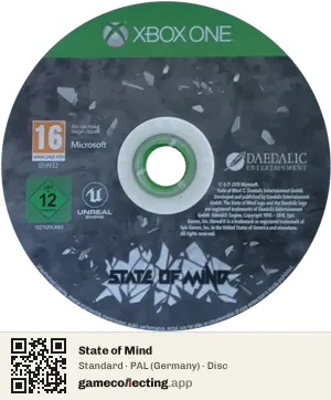 State of Mind Xbox One, PAL disc