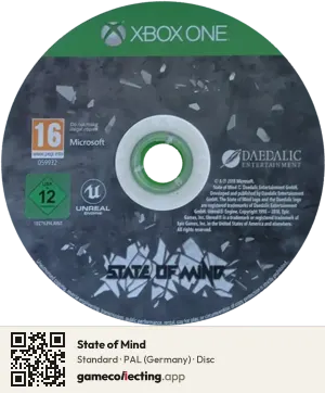State of Mind Xbox One, PAL disc