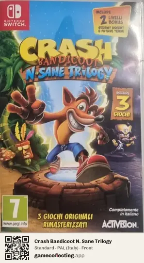 Crash Bandicoot N. Sane Trilogy Nintendo Switch, Italy box front