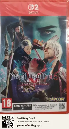 Devil May Cry 5 Nintendo Switch 2, PAL box front