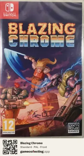 Blazing Chrome Nintendo Switch, PAL box front
