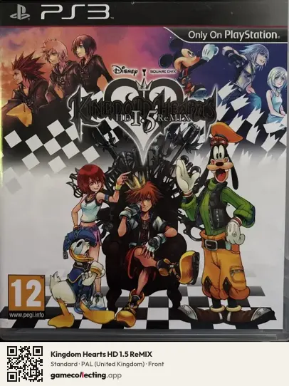 Kingdom Hearts HD 1.5 ReMIX PlayStation 3, United Kingdom box front
