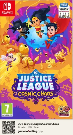 DC's Justice League: Cosmic Chaos Nintendo Switch, PAL box front