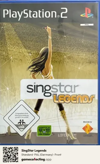SingStar Legends PlayStation 2, Germany box front