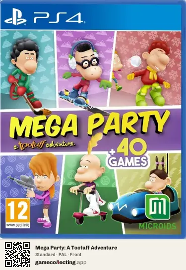 Mega Party: A Tootuff Adventure PlayStation 4, PAL box front