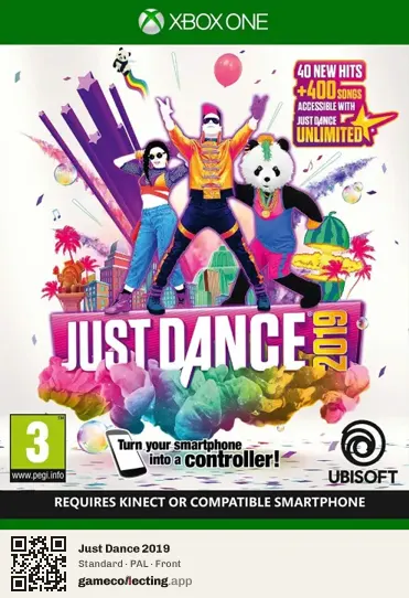 Just Dance 2019 Xbox One, PAL box front