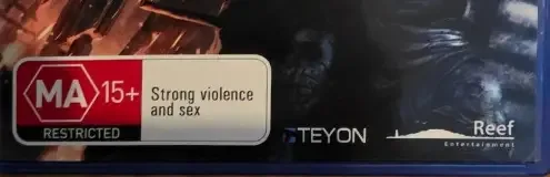 Terminator: Resistance, the Australian classification mark on its front