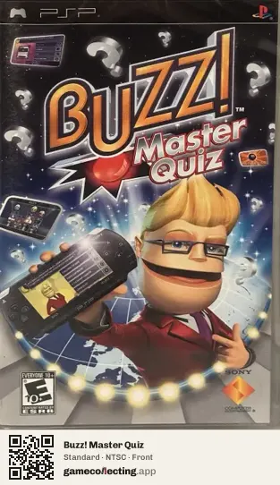 Buzz! Master Quiz PlayStation Portable, NTSC box front
