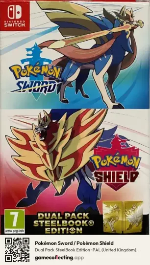 Pokémon Sword / Pokémon Shield Nintendo Switch, United Kingdom box front