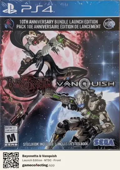 Bayonetta & Vanquish PlayStation 4, NTSC box front