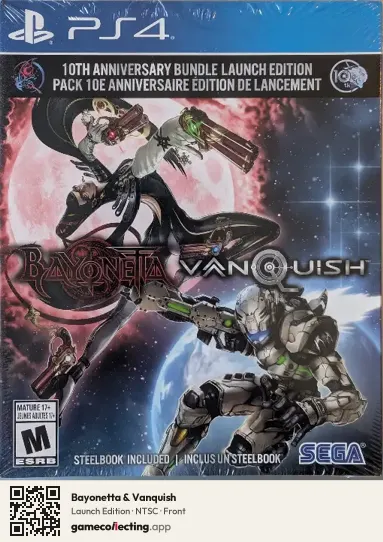 Bayonetta & Vanquish PlayStation 4, NTSC box front