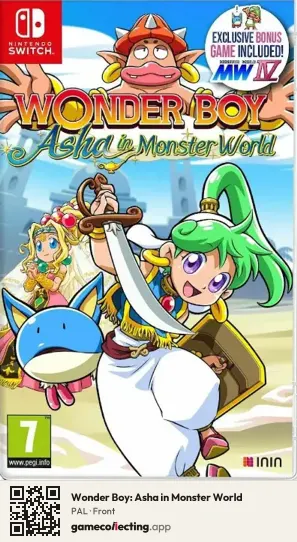 Wonder Boy: Asha in Monster World Nintendo Switch, PAL box front