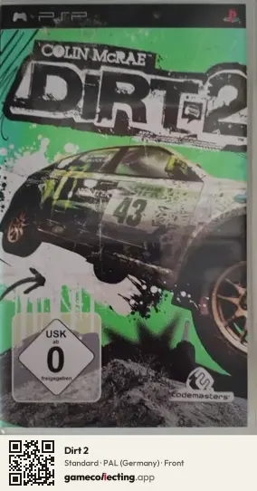 Dirt 2 PlayStation Portable, Germany box front